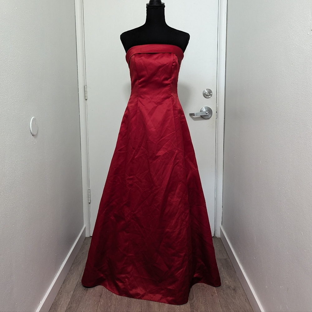 Vintage Red Satin Urban Girl Nites Prom Dress